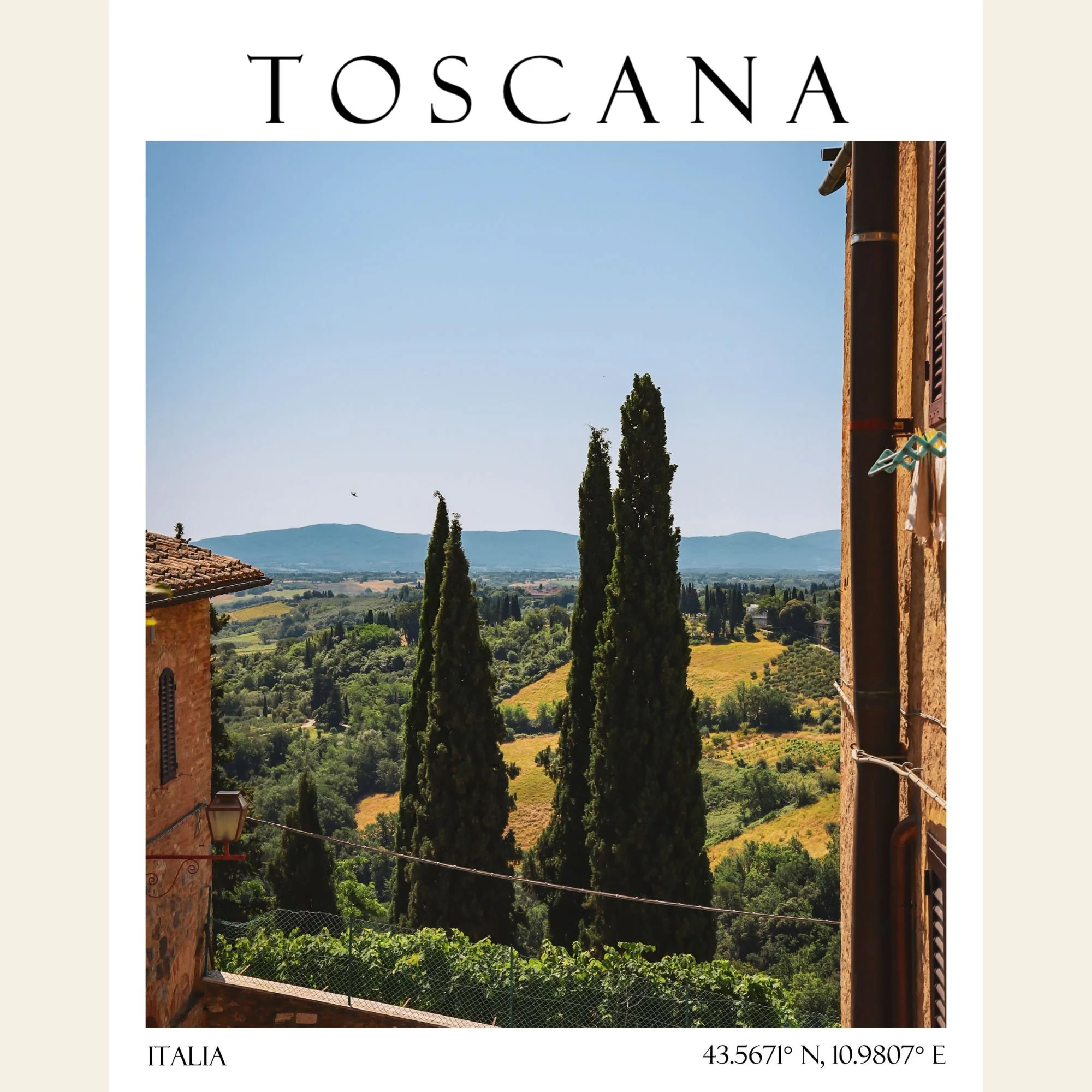 Toscana, Travel Poster