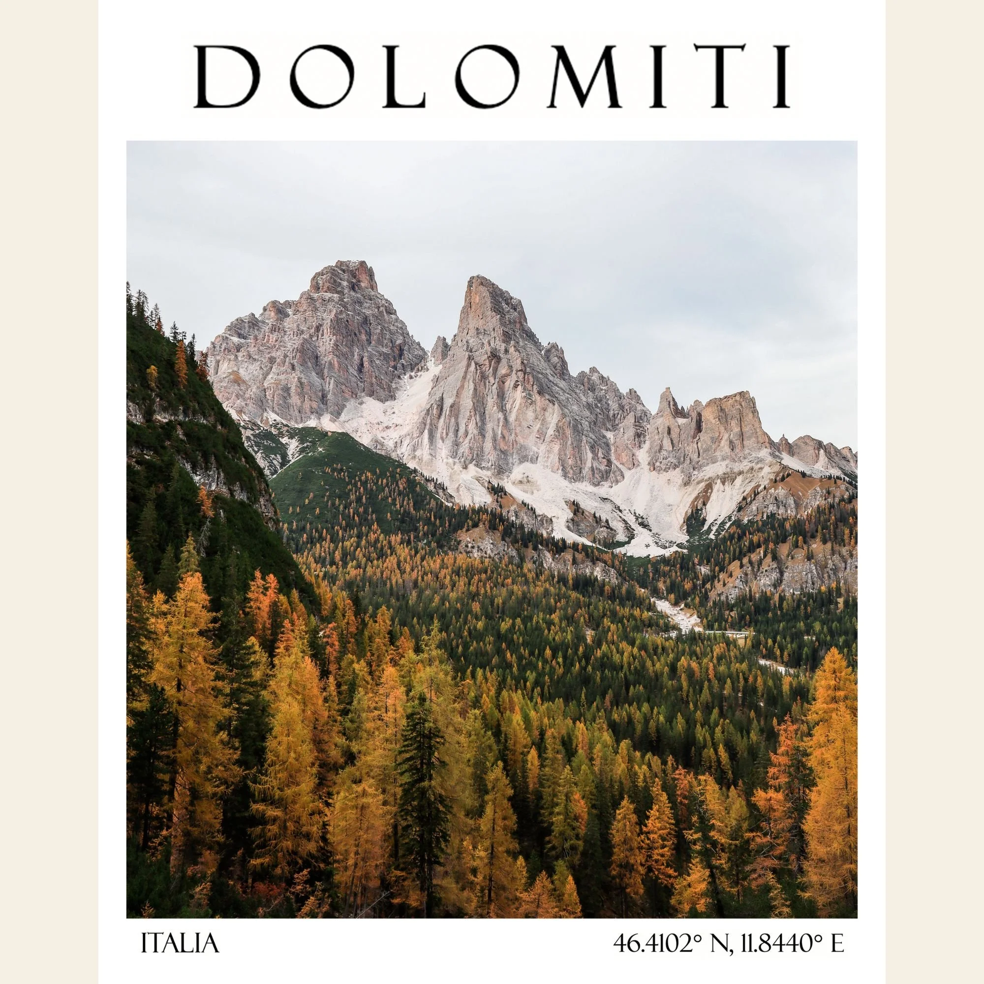 Dolomiti 2, Travel Poster