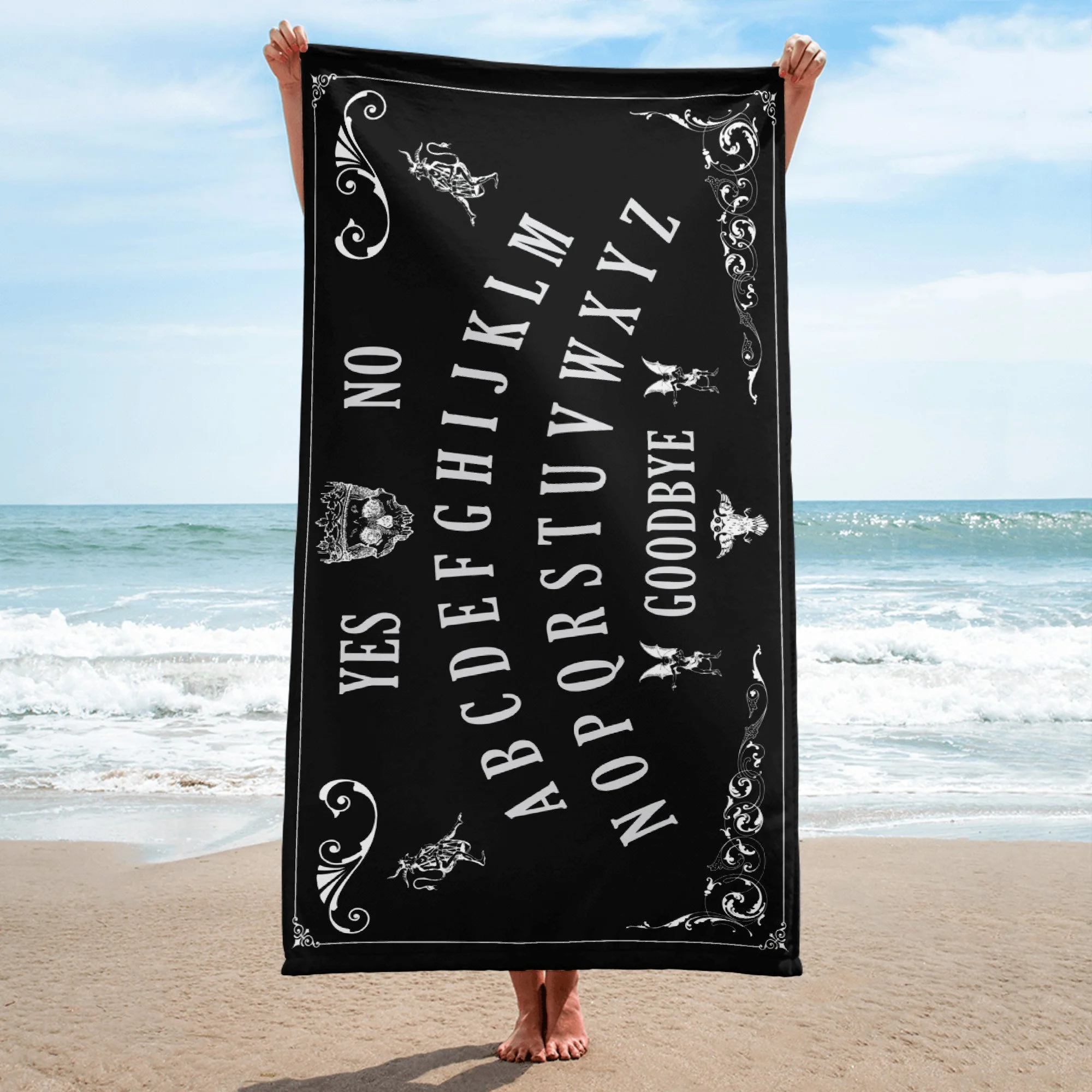 Oujia Board Beach Towel