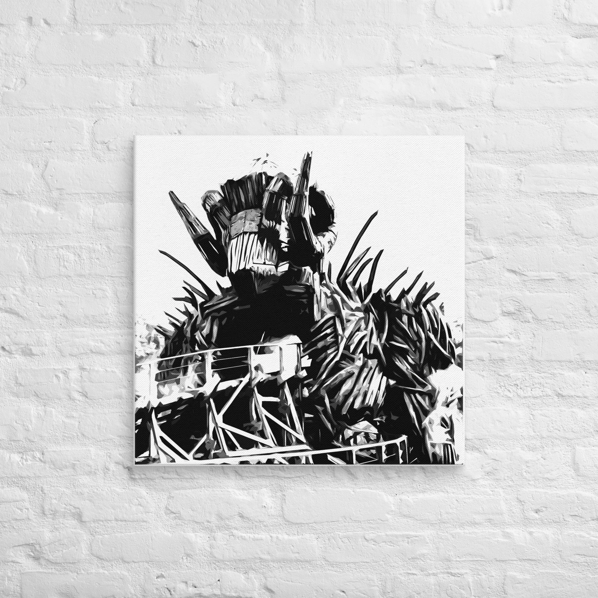 Wooden Roller Coaster Photo Canvas Print