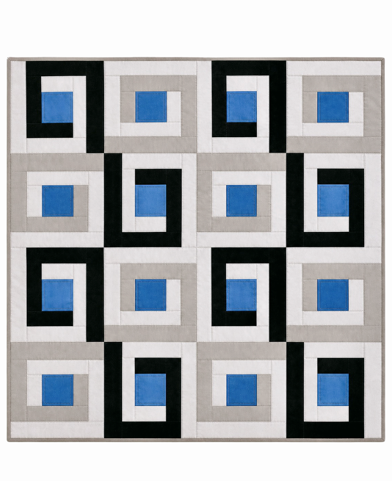 Avli Modern Geometric Quilt Pattern PDF | 3 Quilt Sizes
