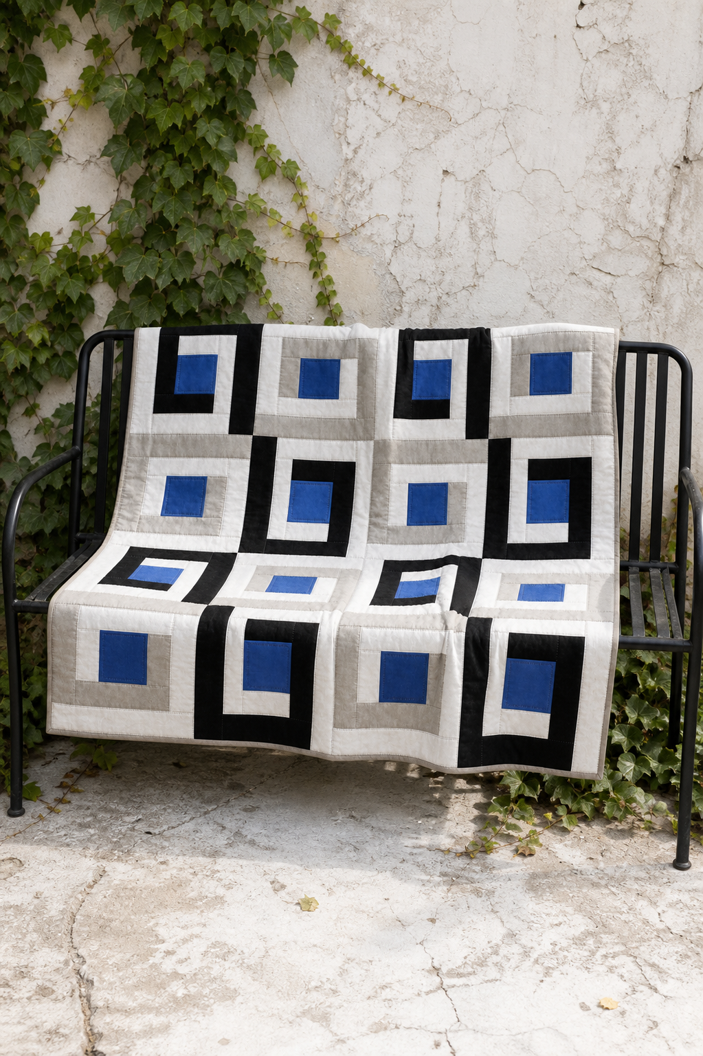 Avli Modern Geometric Quilt Pattern PDF | 3 Quilt Sizes | Kelli Fox Designs