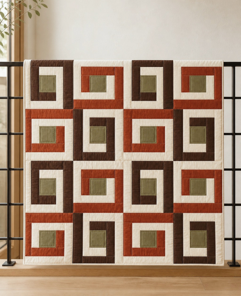 Avli Modern Geometric Quilt Pattern PDF | 3 Quilt Sizes | Kelli Fox Designs