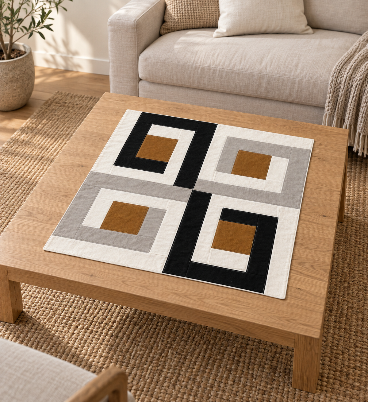 Avli Wall Hanging & Table Topper Quilt Pattern PDF - Kelli Fox Designs