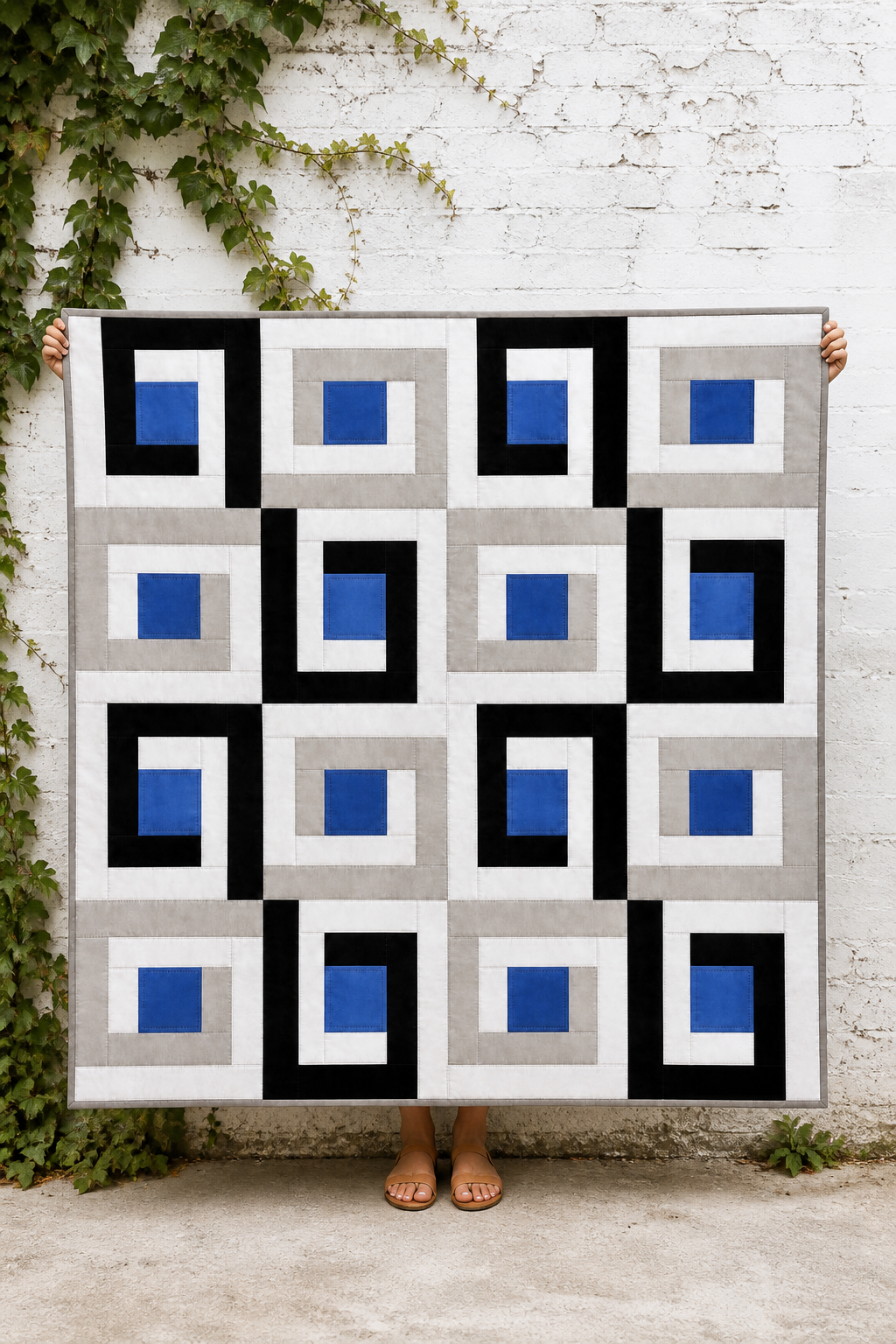 Avli Modern Geometric Quilt | Throw Size | PDF Kelli Fox Designs