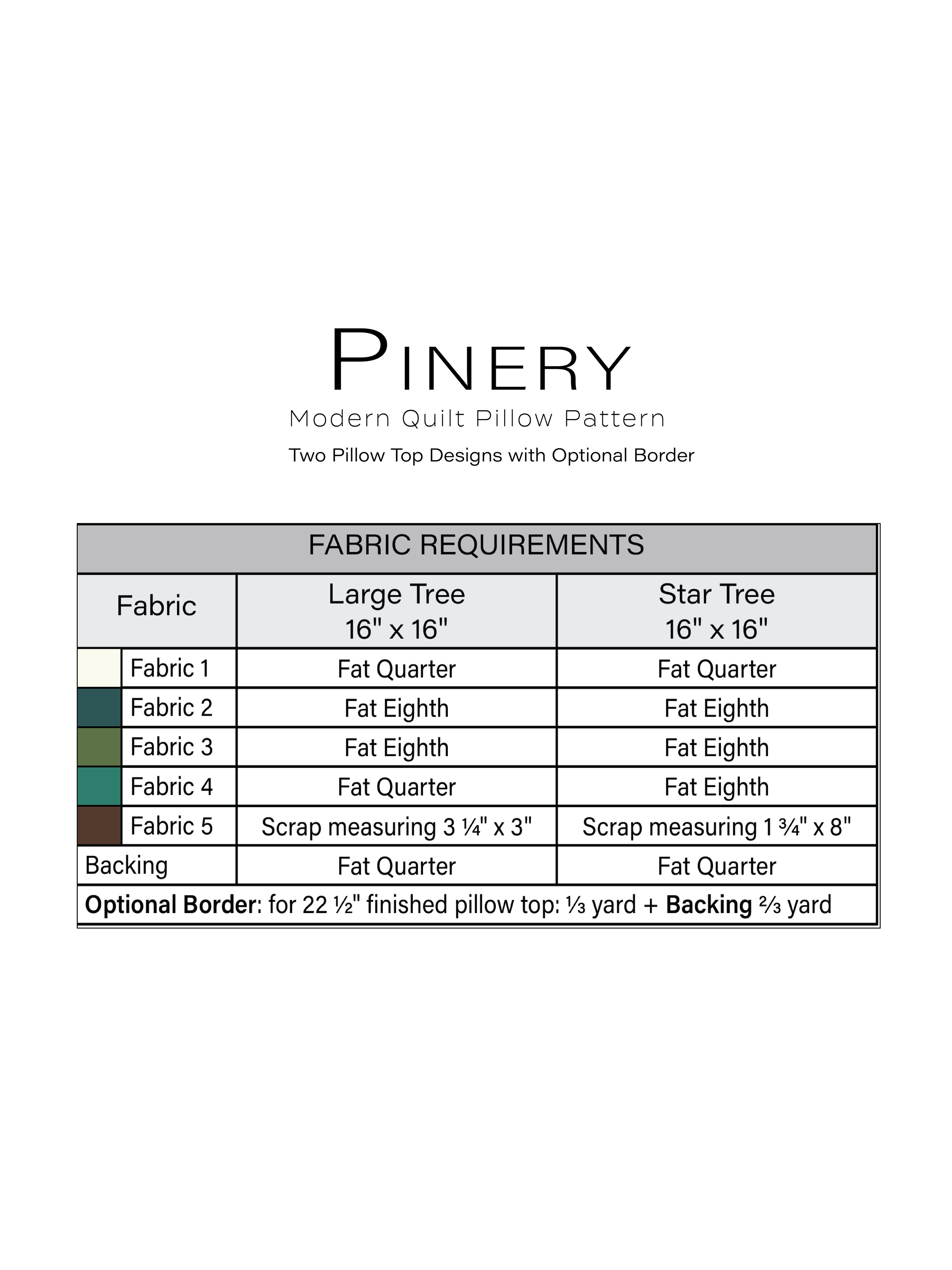 Pinery modern quilt pillow pattern featuring two 16-inch geometric pillow top designs for advanced beginners. Designed by Kelli Fox Designs.