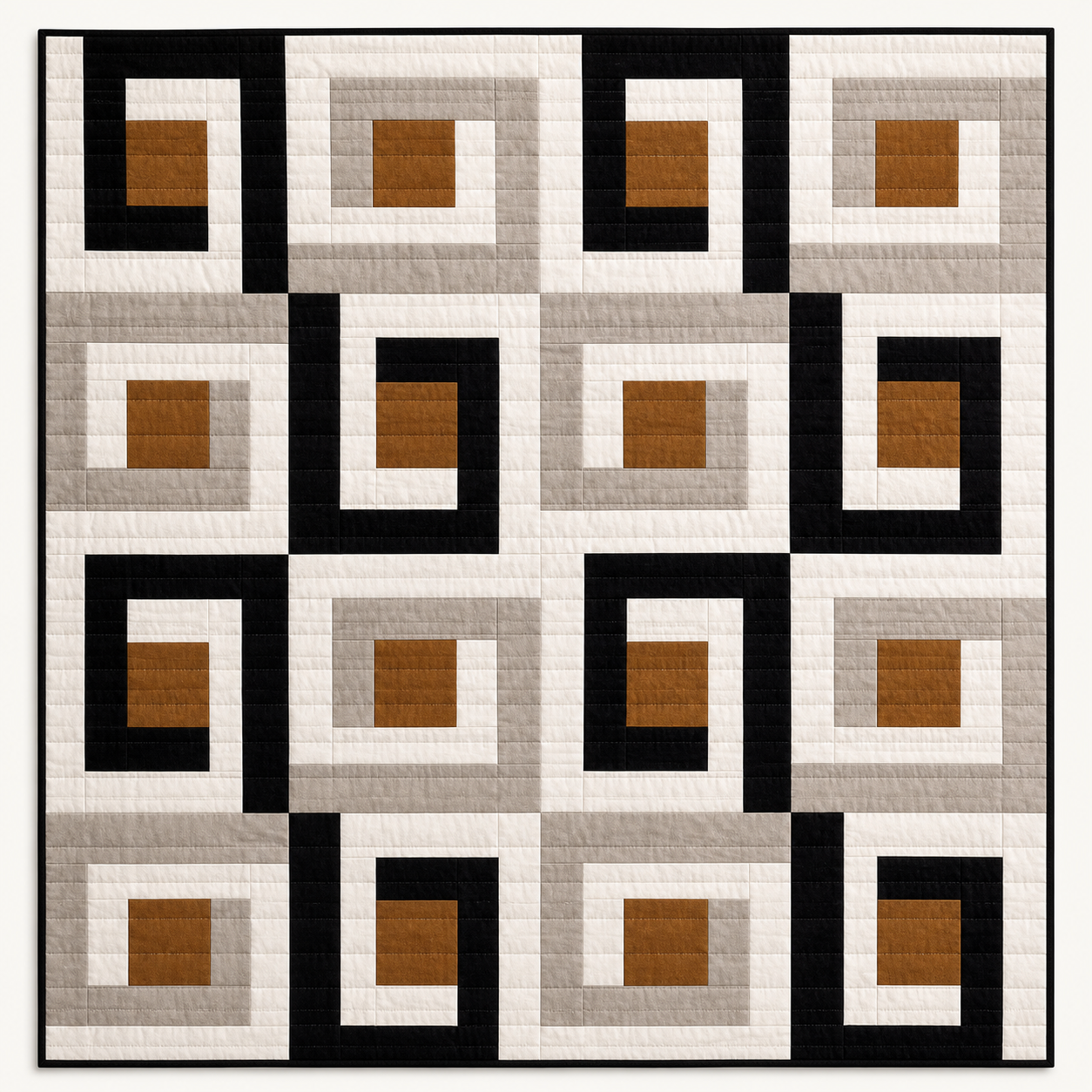 Avli Modern Geometric Quilt Pattern PDF | 3 Quilt Sizes | Kelli Fox Designs