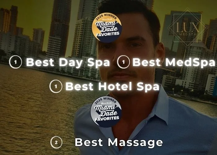 The Architect of the Gold Sweep.
Excellence is not an accident; it is a standard. Founder Alan Araujo celebrates a record-breaking year, sweeping the Miami Dade Favorites with 3 Gold Awards and 1 Silver. This recognition validates Lux MedSpa Brickell
