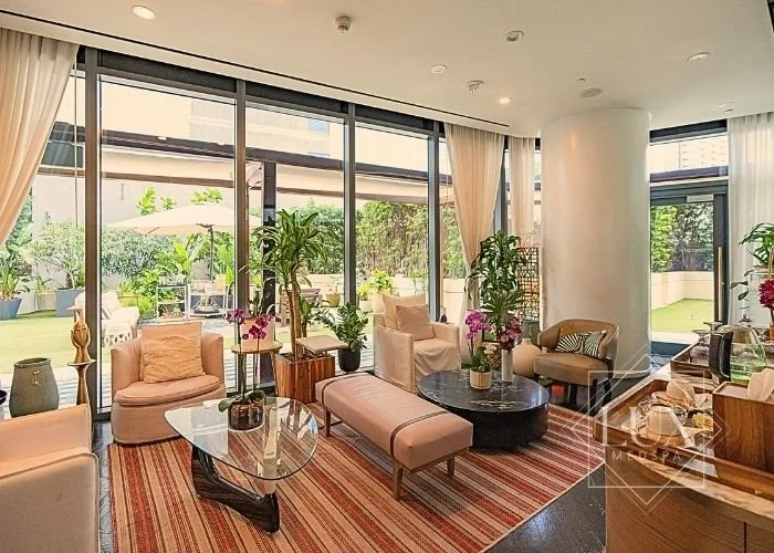 Lux MedSpa Brickell rooftop lounge at SLS LUX Hotel, Miami – ideal for private spa events