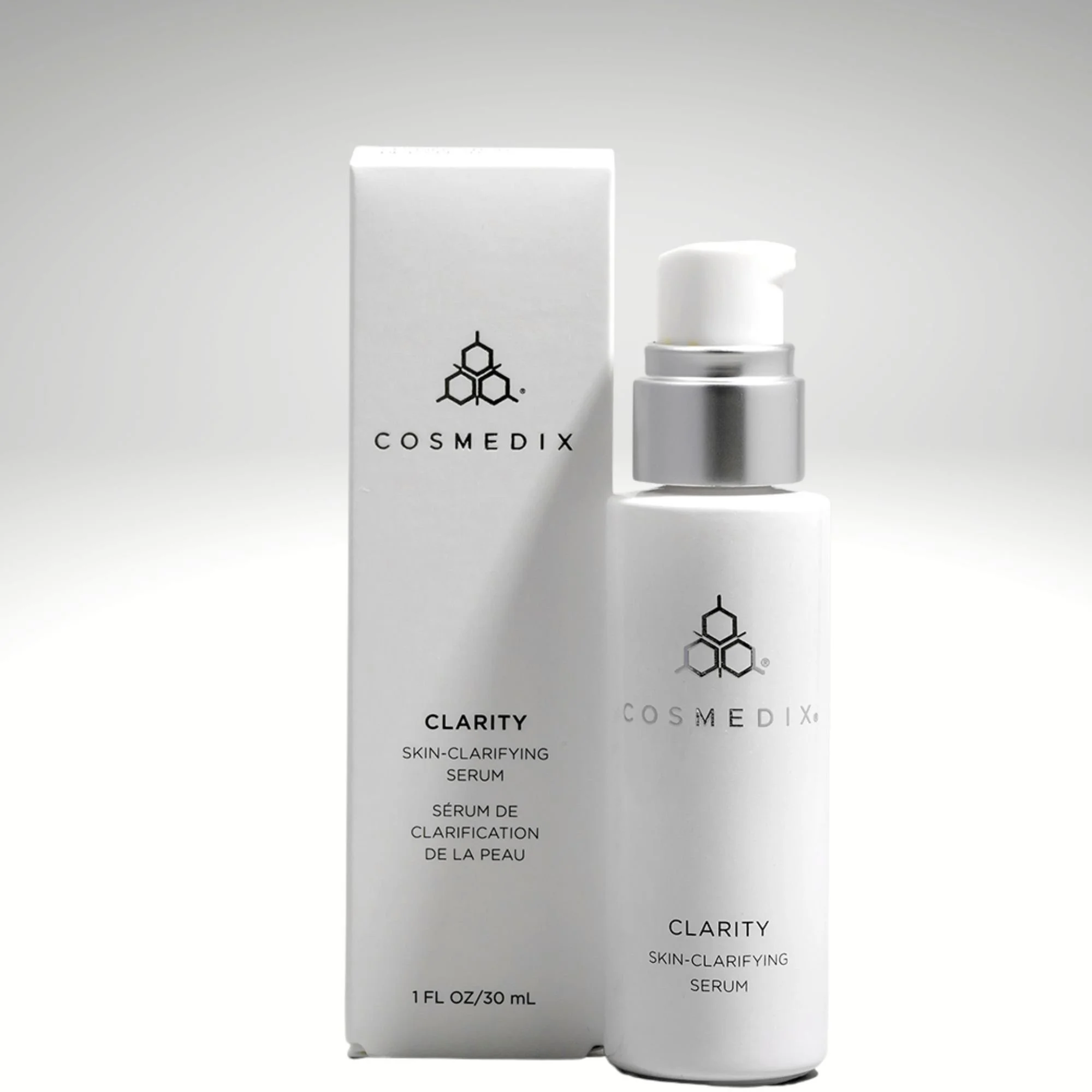 COSMEDIX Cell ID Nutritive Defense Serum 30 mL pump bottle beside its white product box.