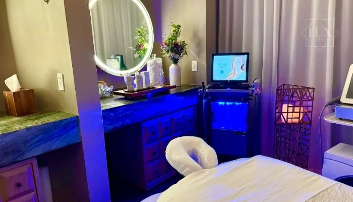 Tranquil HydraFacial treatment room at Lux MedSpa Brickell in Miami