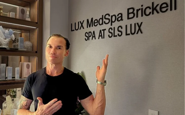 Alan Araujo inside Lux MedSpa Brickell at the SLS LUX Hotel in Brickell Miami