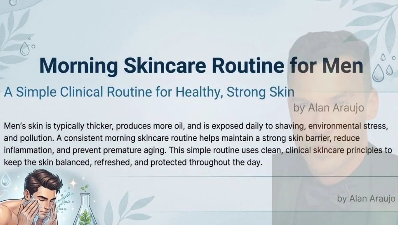Morning skincare routine for men curated by Alan Araujo at Lux MedSpa Brickell