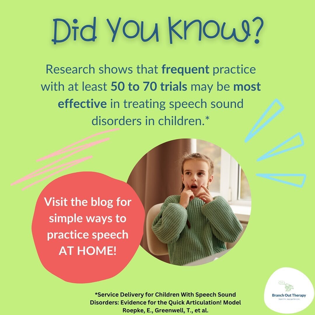 Research indicates that higher-intensity practice yields the best results regarding treatment for articulation and phonological disorders. Scheduling frequent speech therapy sessions can be a challenge! Fortunately, practicing at home doesn&rsquo;t n