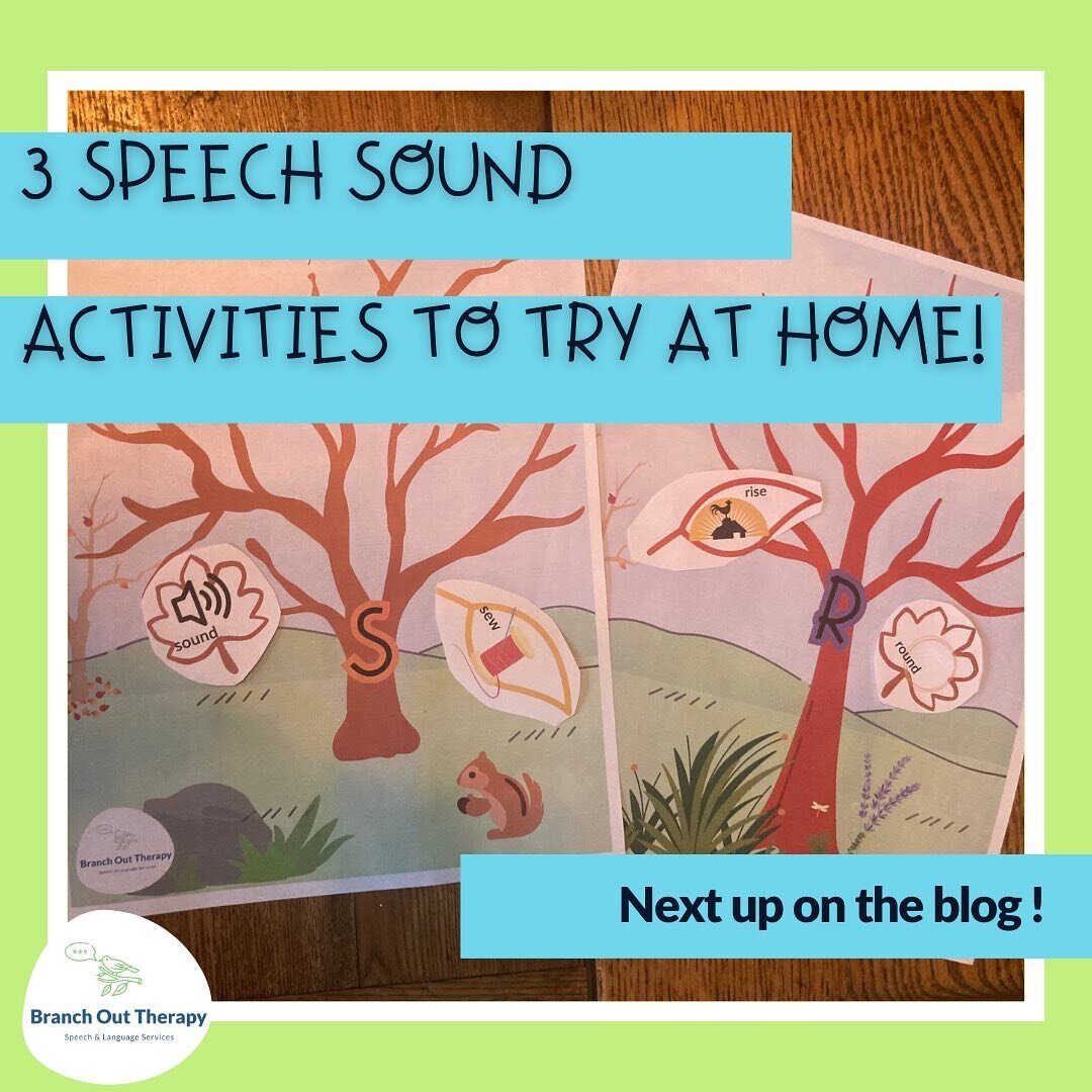 3 Simple Speech Sound Practice Activities you can do at home! Visit the blog for tips and free downloads!

Branch Out Therapy LLC has after school appointments available at the Be Well Collective. Go to www.branchouttherapy.com/connect today!