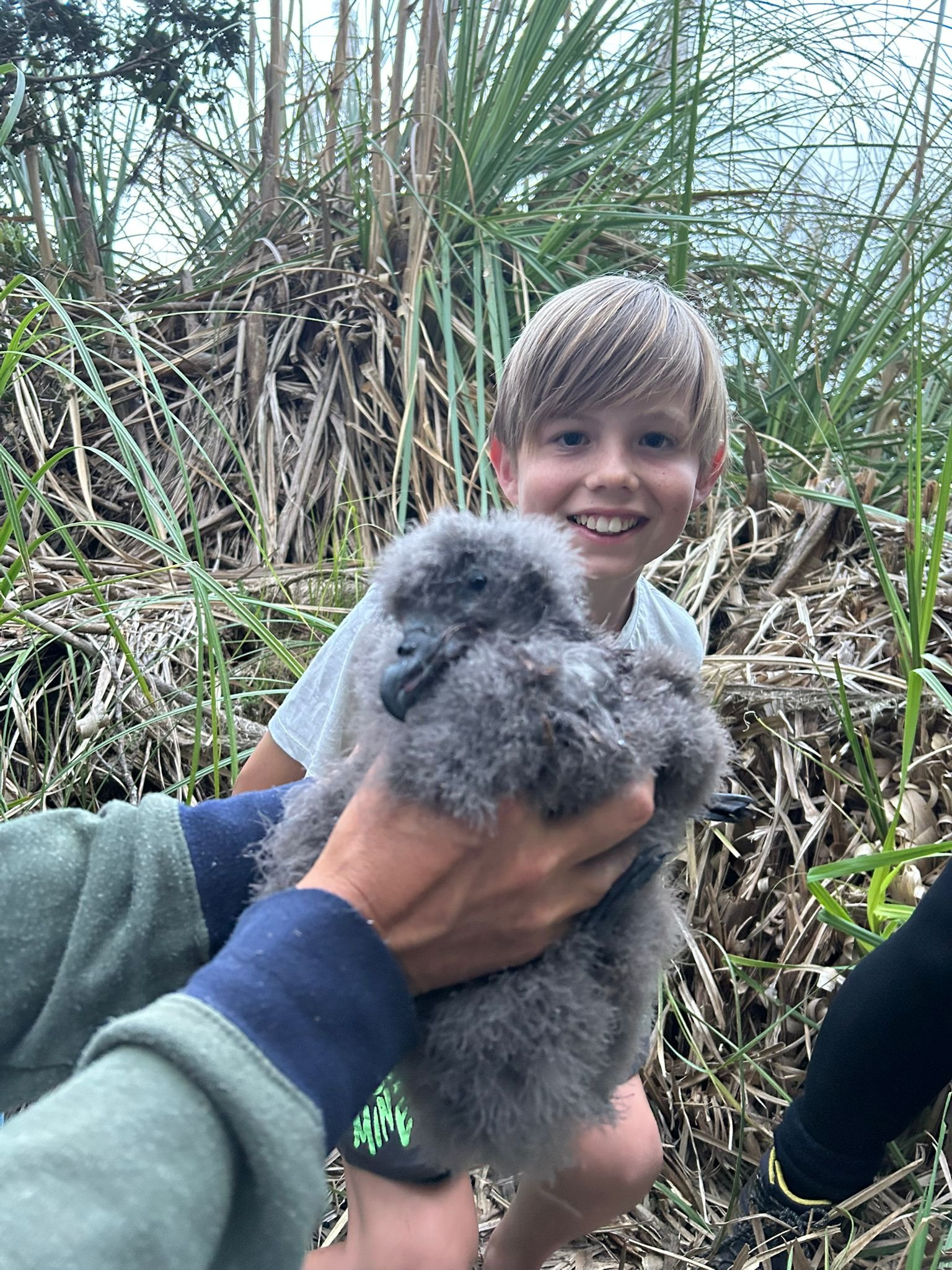 Local landowner meeting a chick