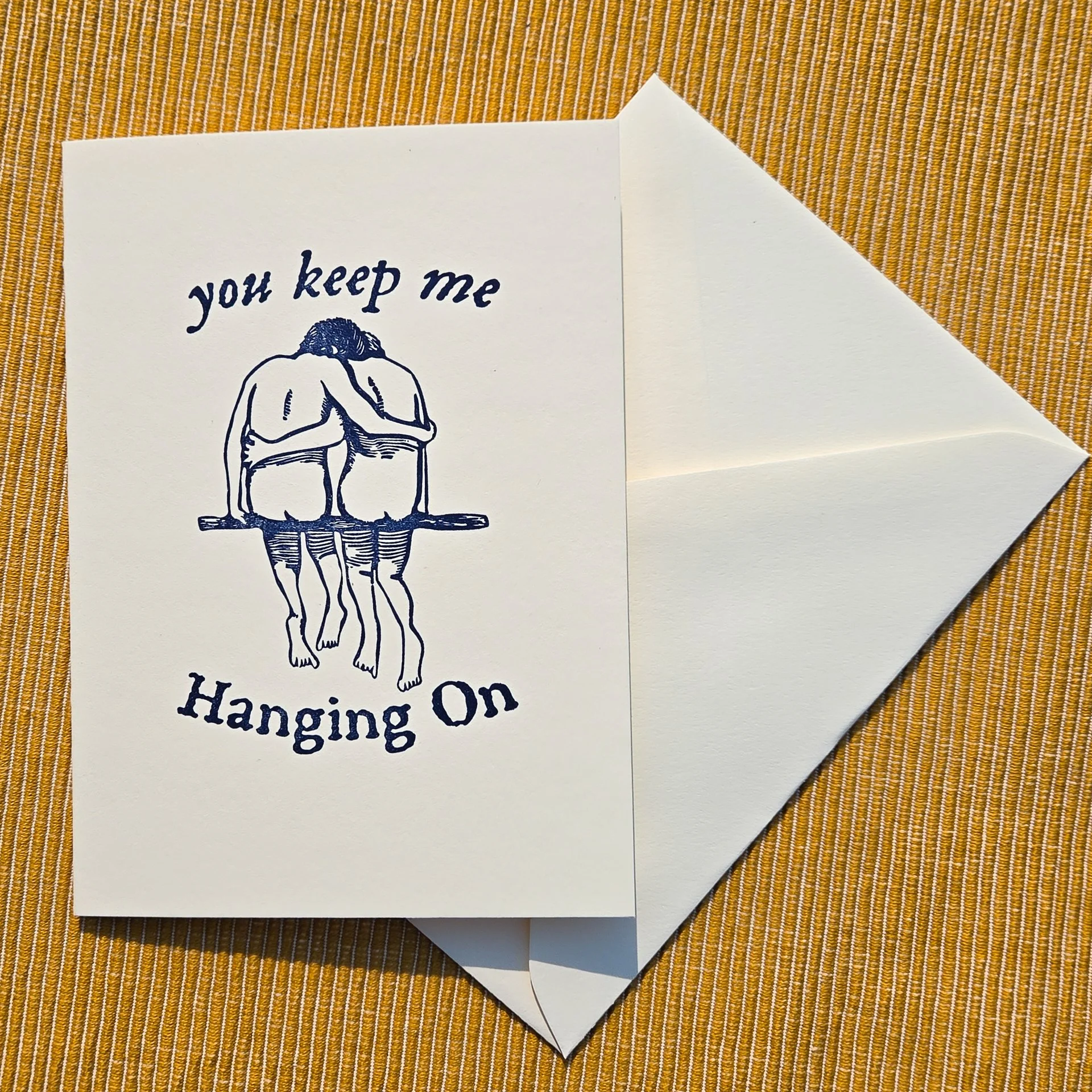 "Hangin' On" Greeting Card
