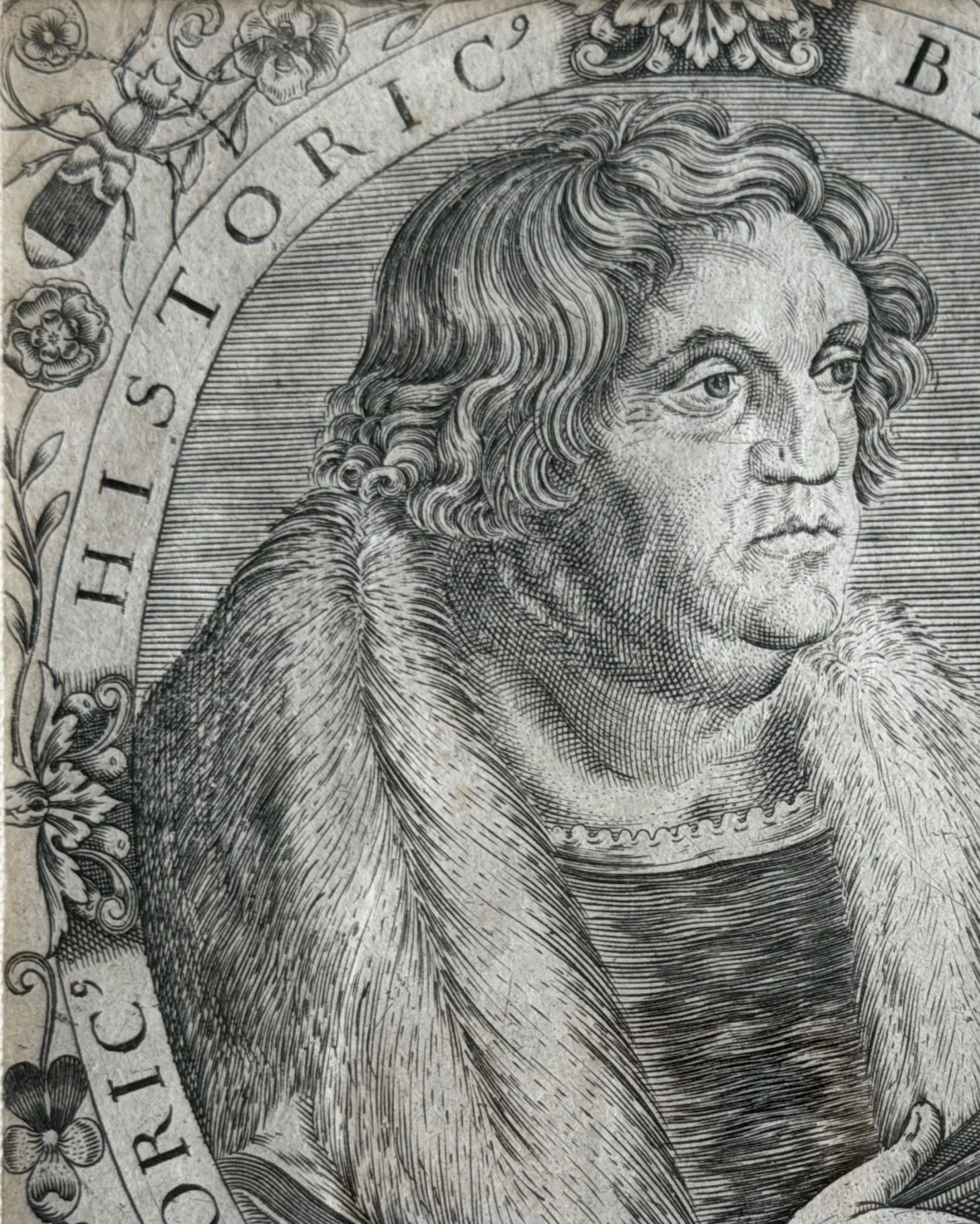 Framed Engraving of a Scholar