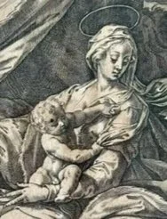 Framed Nativity Engraving