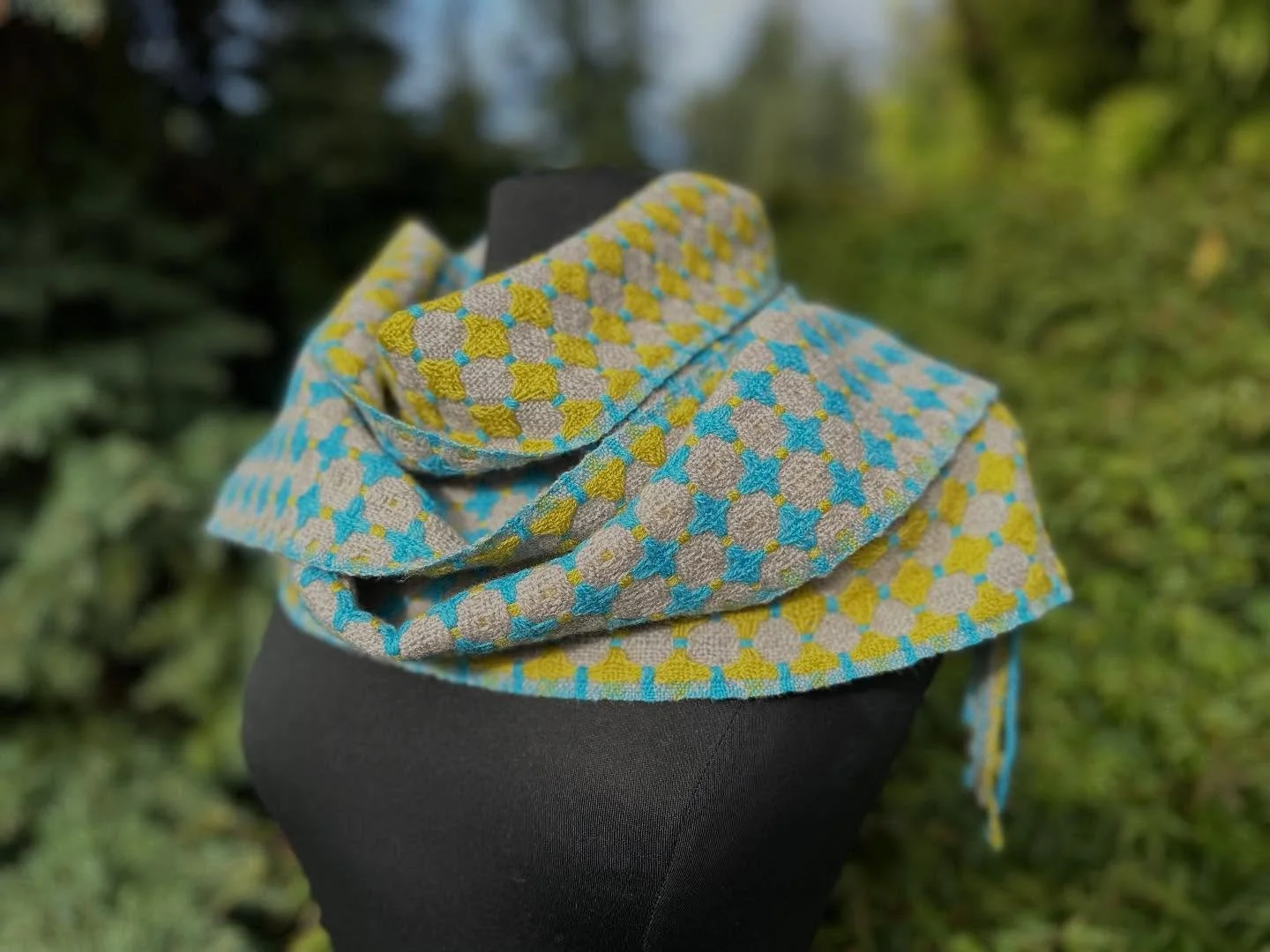 Lambswool bobbins are earning their keep now.
.
.
#lambswool #handwovenscarves #bhamfarmersmkt
