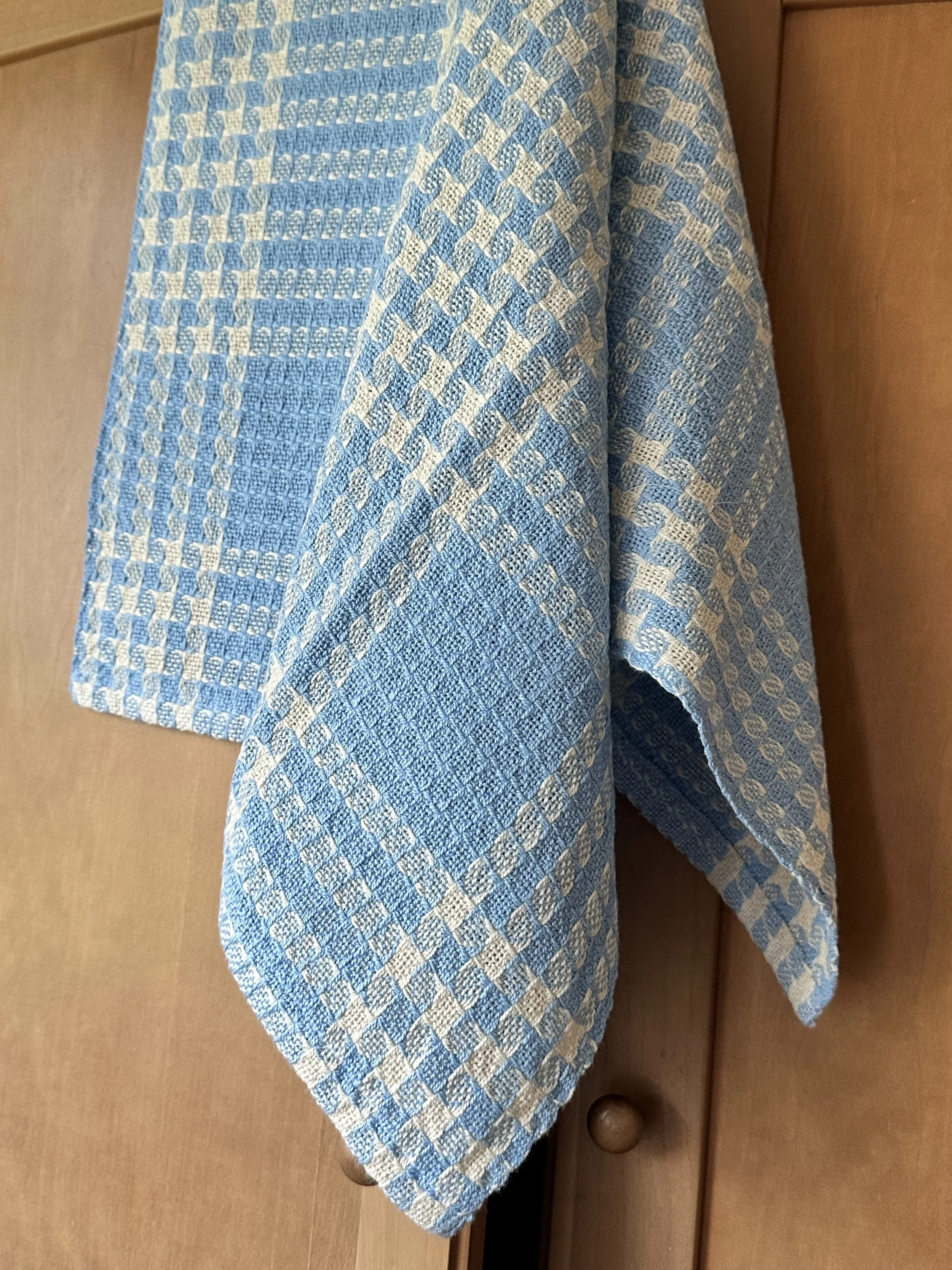 Pinwheel Twill Towel-Sky Blue
