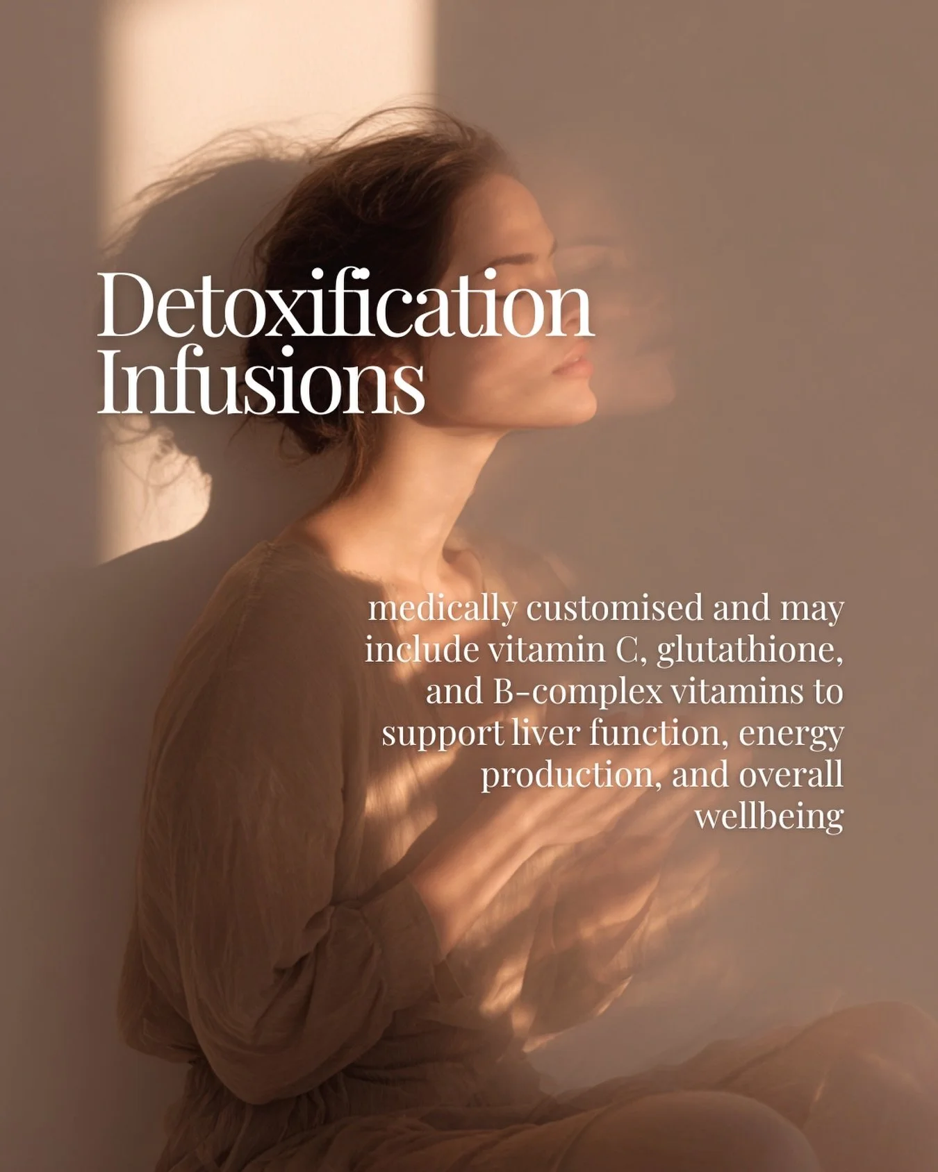 Detoxification Infusions 

Daily exposure to toxins can affect energy, digestion, skin, and immunity.
Our medically customised detox infusions support the body&rsquo;s natural detox pathways through targeted IV nutrients for optimal absorption.

Form
