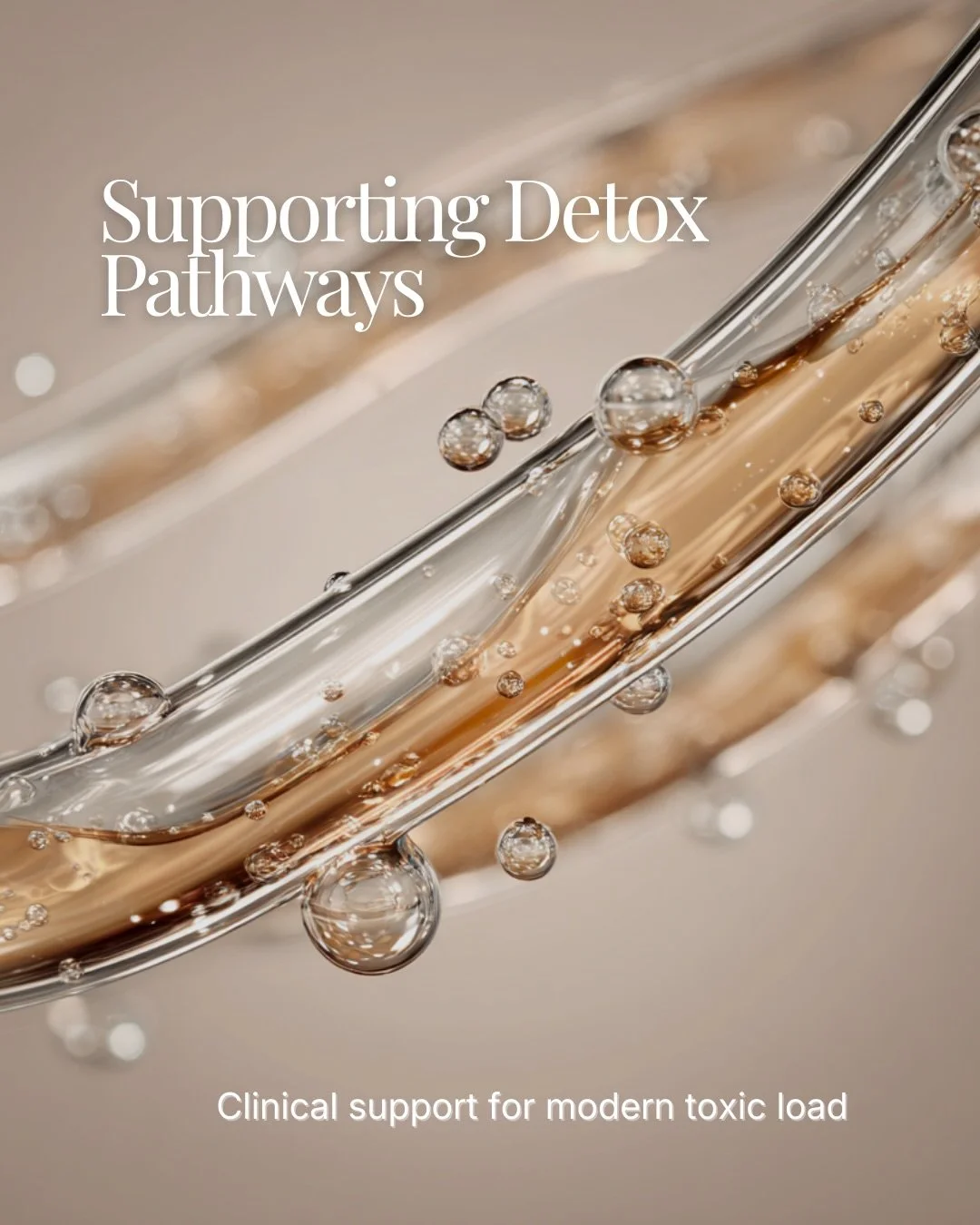 Supporting Detox Pathways
Clinical support for modern toxic load.

Everyday stress, pollution, and lifestyle factors can increase the body&rsquo;s detoxification demand &mdash; often silently, at a cellular level.

Detoxification infusions are design