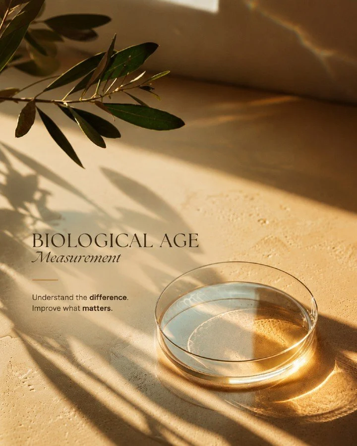 Biological age is not the same as chronological age.

Two people can be the same age &mdash;
while their bodies perform very differently.

Biological age measurement helps assess:
&mdash; metabolic function
&mdash; inflammation
&mdash; recovery capac