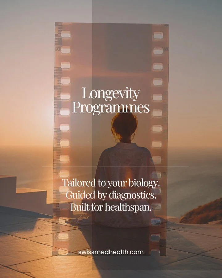 Longevity Programmes by Swissmed Health

Clinical longevity should begin with understanding the individual.
At Swissmed Health, our longevity programmes are tailored to each person&rsquo;s biology and guided by diagnostics &mdash; supporting healthsp