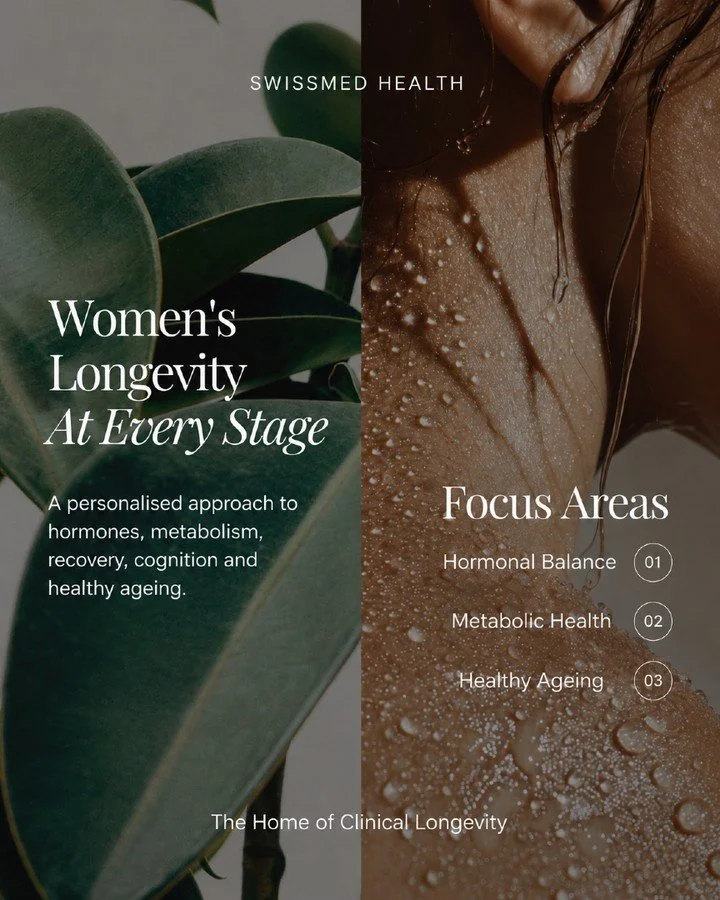 The future of longevity must take a more personalised approach to women's health.
Hormonal changes, metabolic shifts, cognitive wellbeing, recovery capacity and long-term resilience evolve significantly across different stages of life.

Because healt