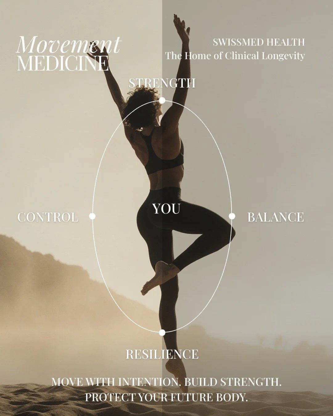 Movement is not exercise.
It is medicine.
After 35, you lose 3&ndash;8% of muscle mass every decade.
Not because you stopped trying.
Because no one told you it was clinical.
Strength. Balance. Control. Resilience.
These are not fitness goals.
They ar
