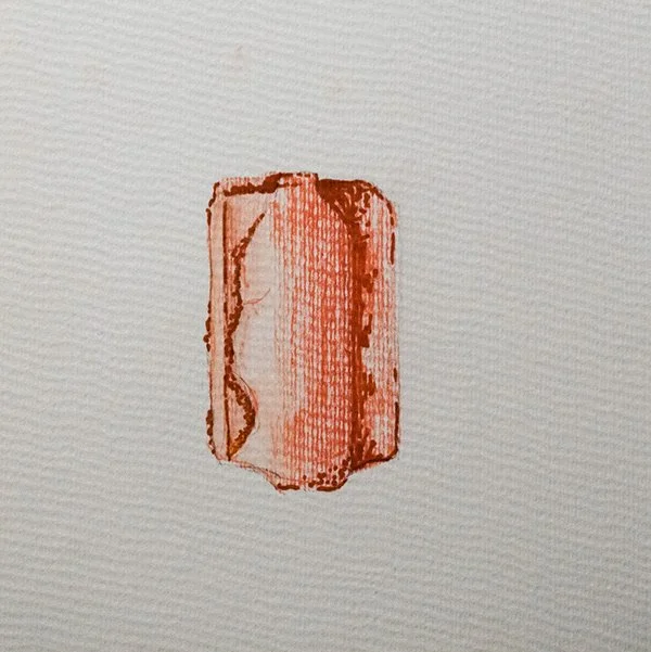 Remains Sculpture Drawing 12, Marker, 6"x6", 2019