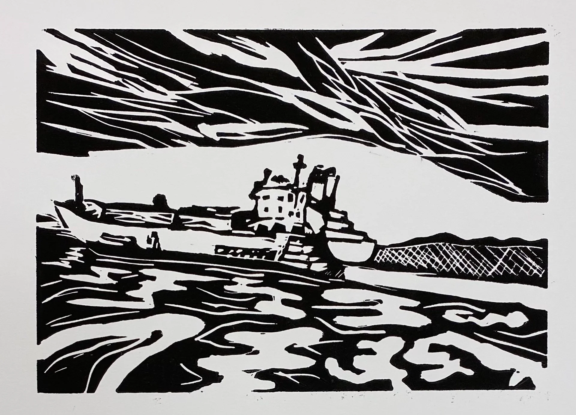 Pacific Jupiter, Ink on Paper, 2021