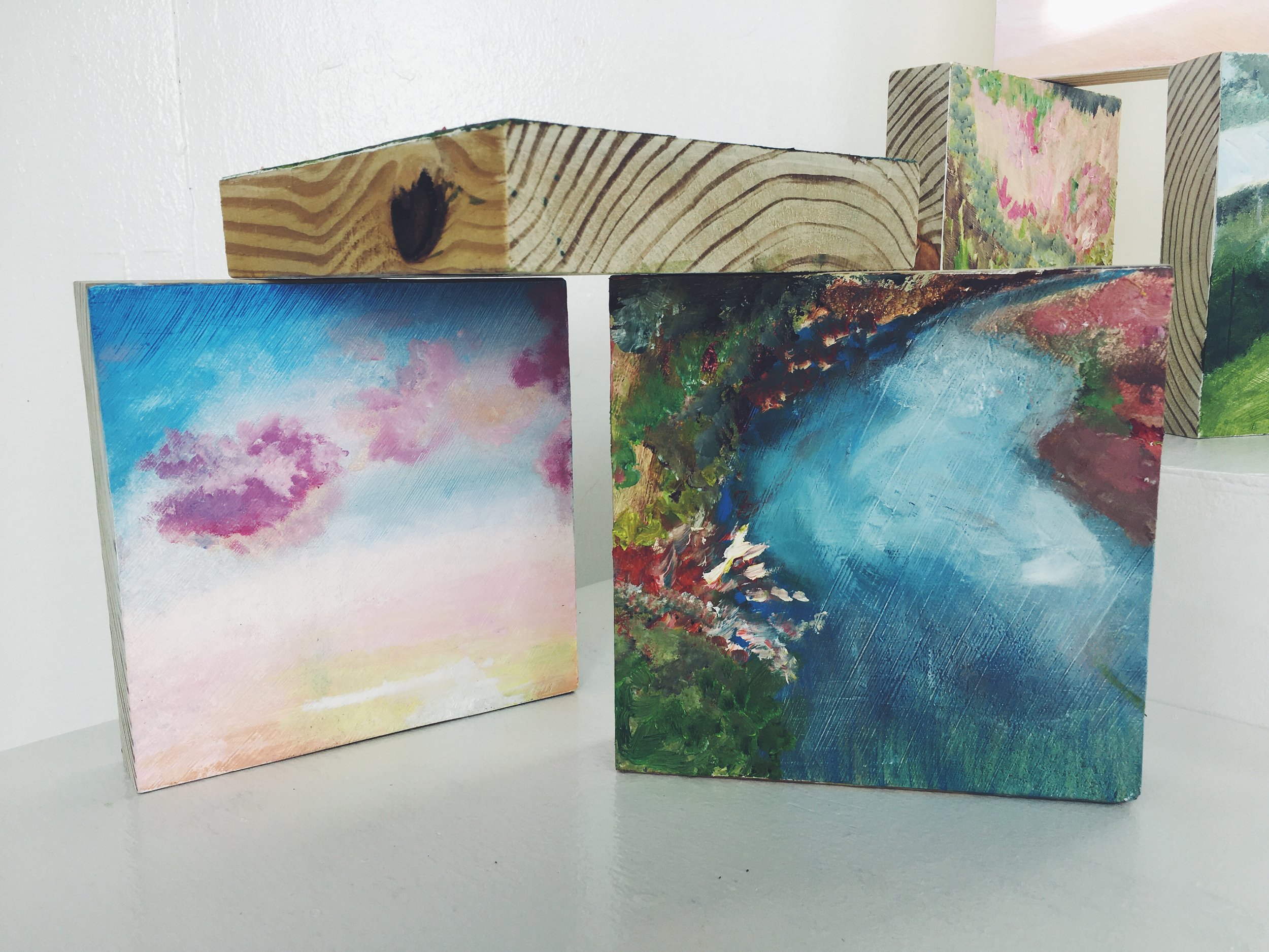 Ideal(ized) Landscape, Oil on Wood, 2019