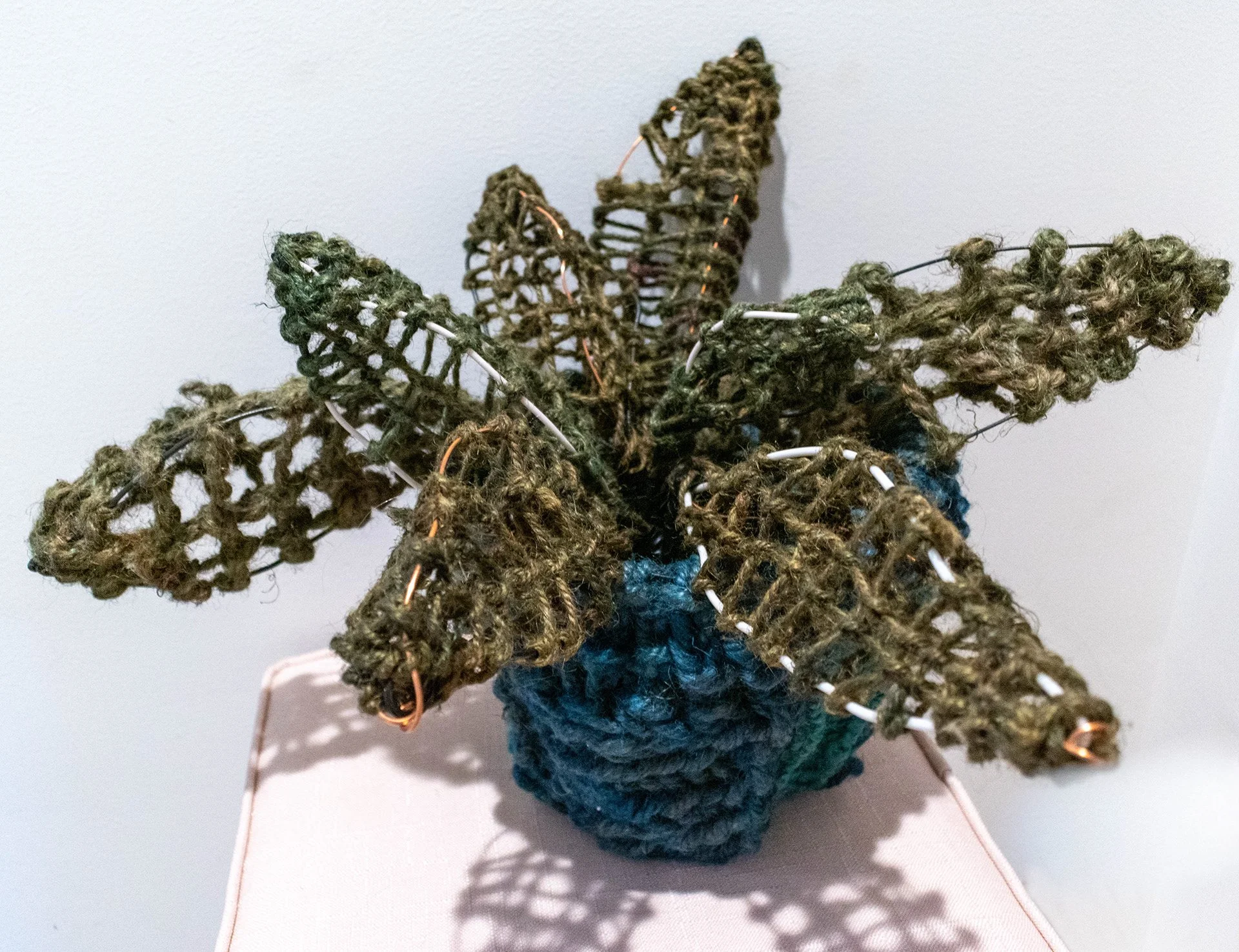 house plant, fiber materials and wire, 2020