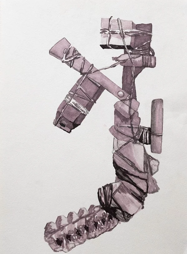 7days Drawing 7, Marker, 8.5" x 11", 2019