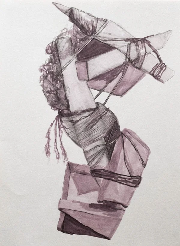 7days Drawing 6, Marker, 8.5" x 11", 2019