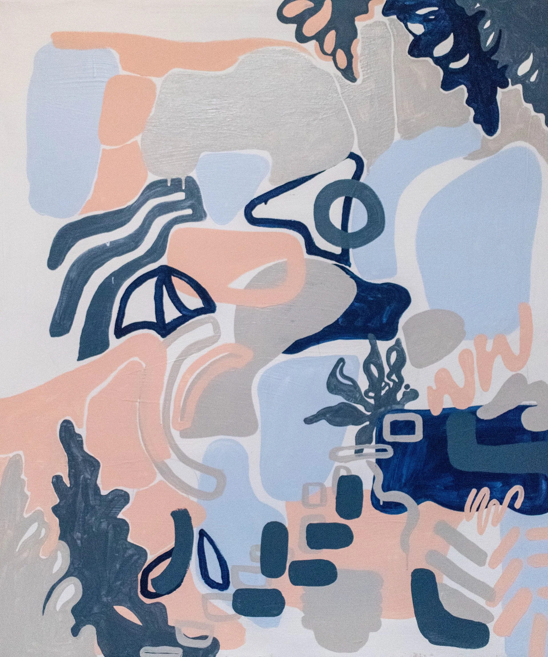 big dreams, Wall Paint on Canvas, 36"x48", 2020