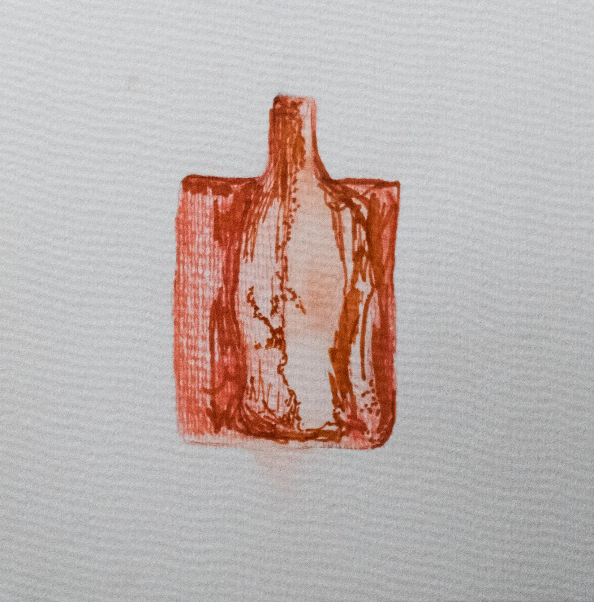 Remains Sculpture Drawing 7, Marker, 6"x6", 2019