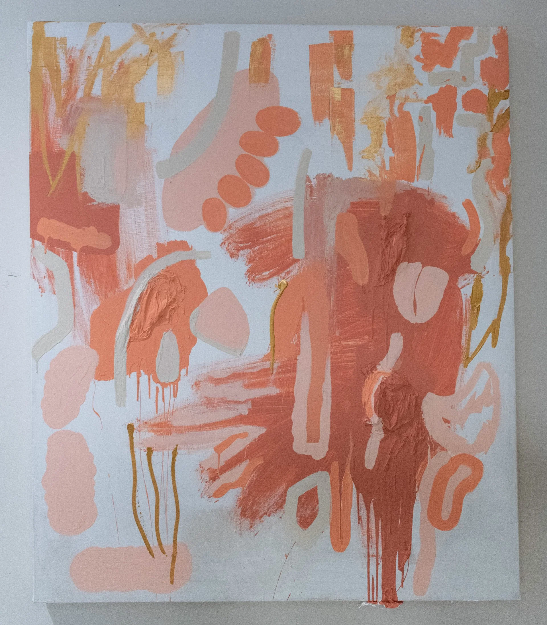 Anderson Farm 2, Wall Paint on Canvas, 36"x48", 2020