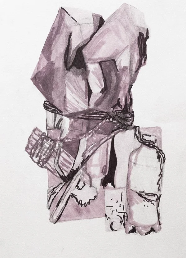 7days Drawing 4, Marker, 8.5" x 11", 2019