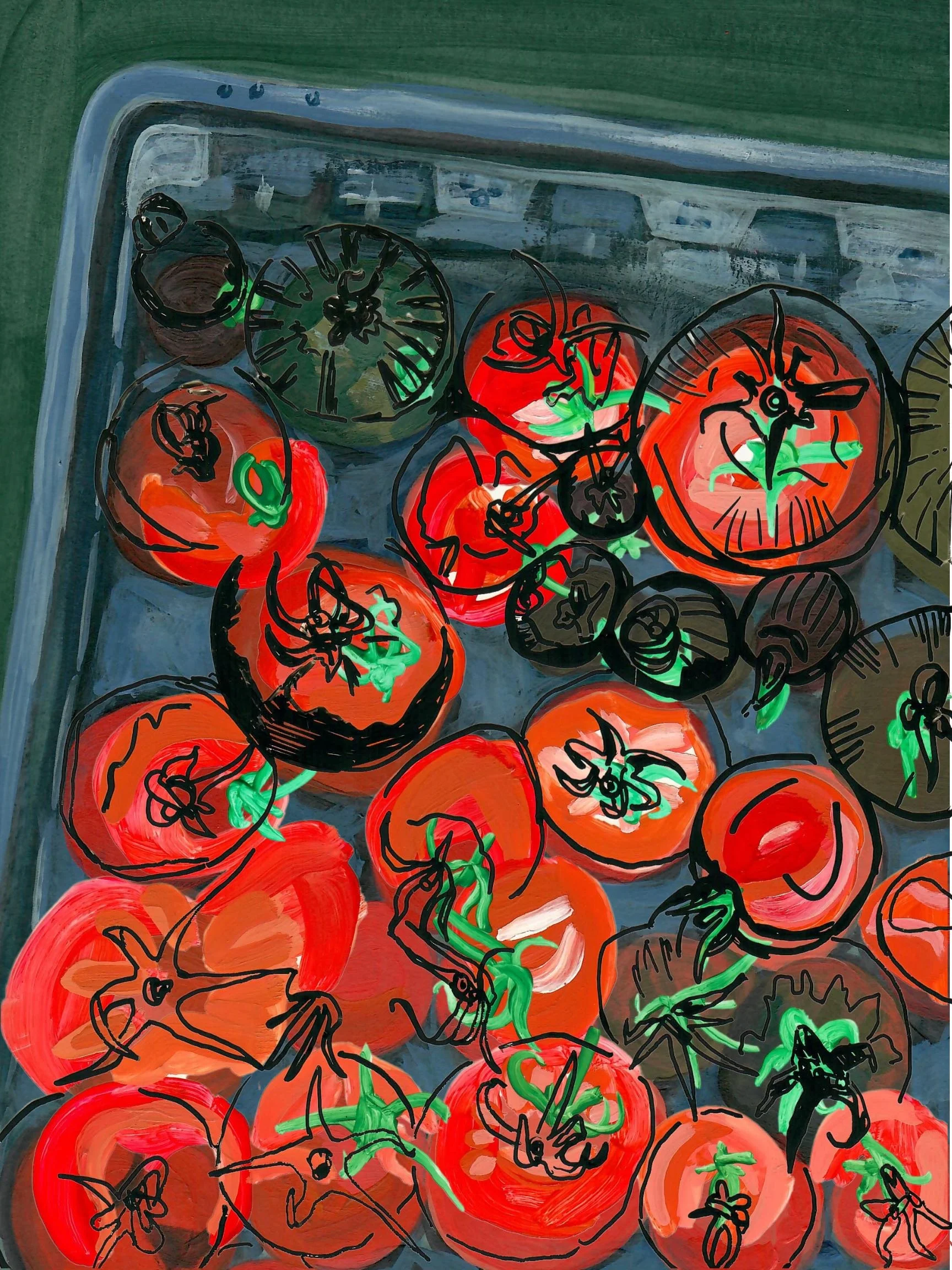 Tomato Farm, Dura-lar on Acrylic, Printed, 20"x24", 2023 