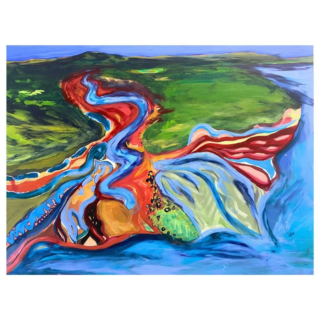 Brackish Waters Final, Acrylic on Birch, 2023