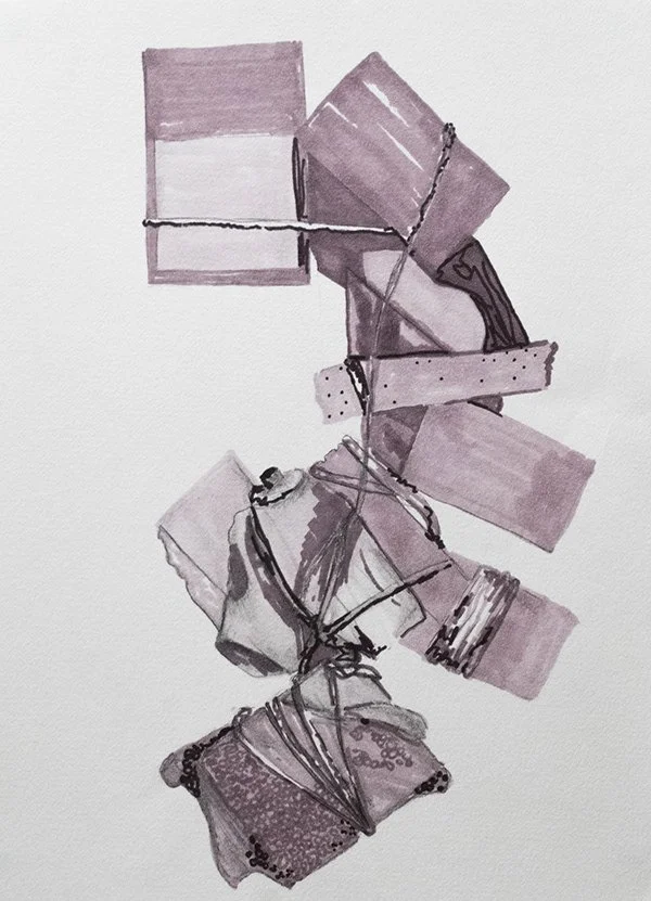 7days Drawing 2, Marker, 8.5" x 11", 2019