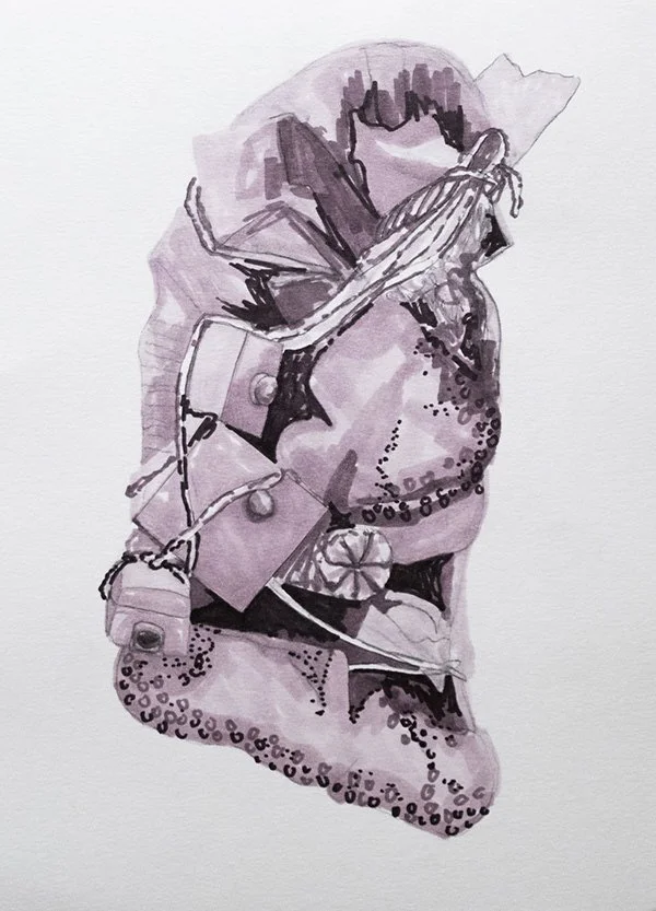 7days Drawing 1, Marker, 8.5" x 11", 2019