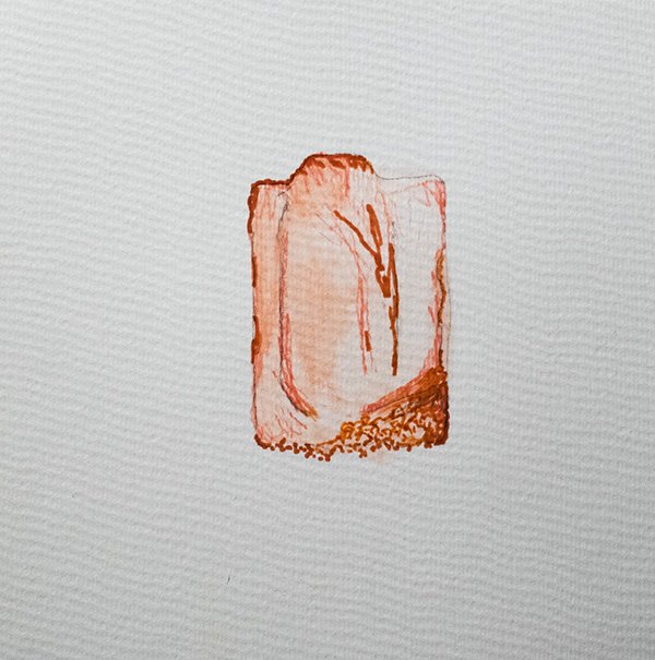 Remains Sculpture Drawing 10, Marker, 6"x6", 2019