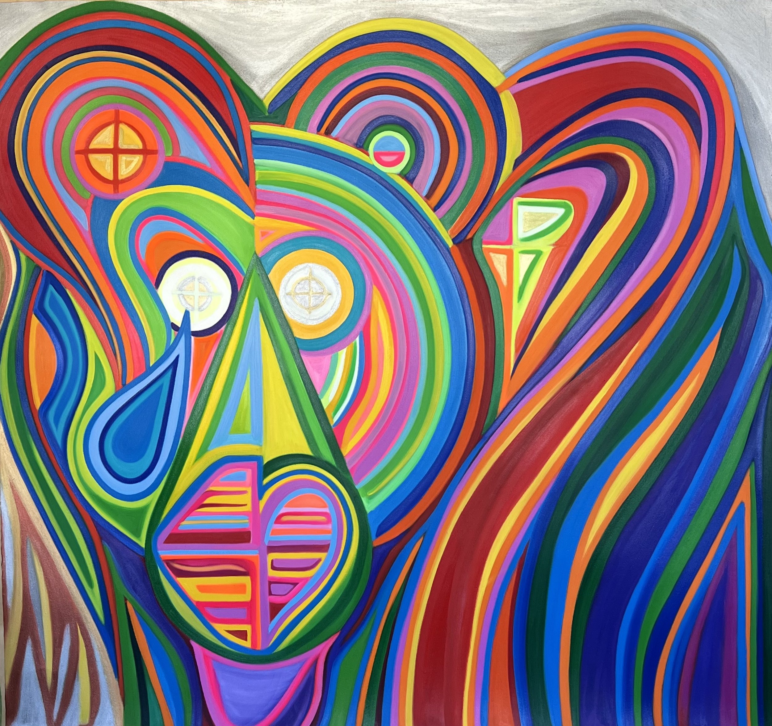 Dodger, Oil on paper, 48" x 51.5"