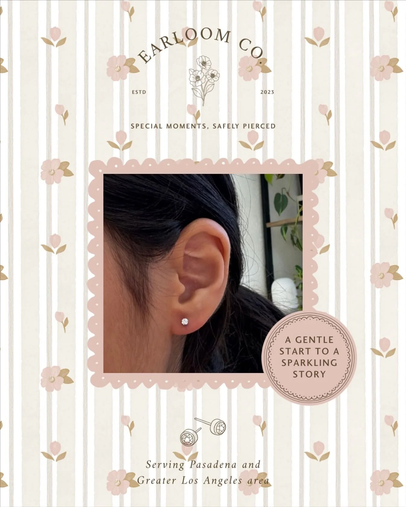 A special sister ear piercing day, with mom right by their side. 💕

Now booking safe, nurse-led ear piercings for babies, kids, and families in Pasadena and the Greater Los Angeles area. ✨

Book your family&rsquo;s ear piercing experience today: www