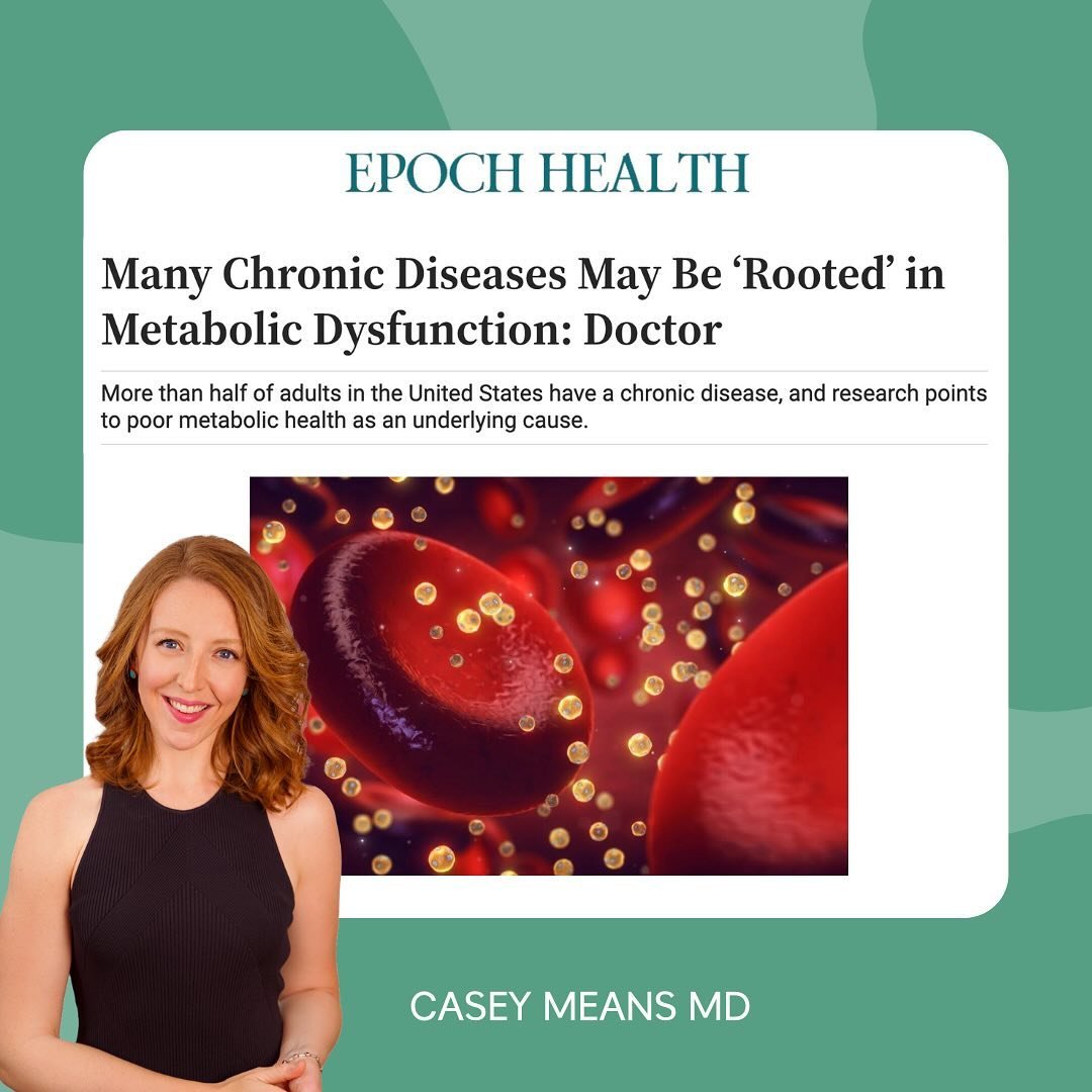 I was quoted by @epoch_health in a recent article on metabolic dysfunction and how this is affected by diet and lifestyle choices. Heartened to see more media outlets cover metabolic health. Metabolic dysfunction the biggest issue we face as American