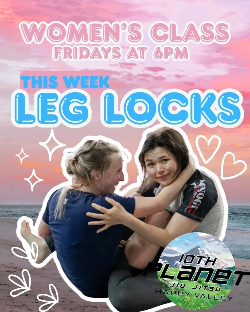 What's on the menu? LEGS!!! 🦵🦵🦵

It's time for my favorite module! We'll be doing some leggity locketys this week and the next at 10th Planet Happy Valley during Women's Class, Fridays at 6pm.

@10thplanethappyvalley 

📸 by: @ashlyn.taulbee

#10t